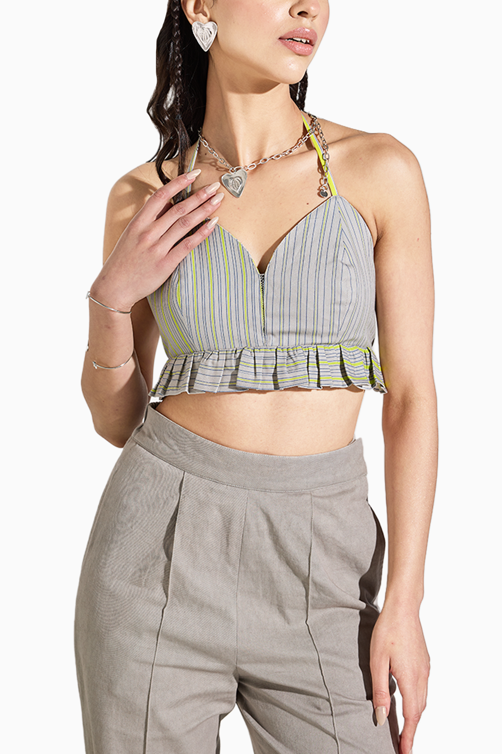 Lime Lined Bralette Set