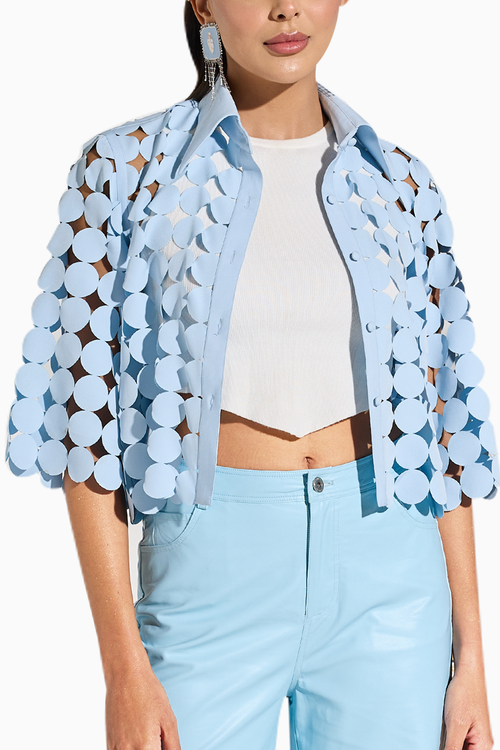 Ice Blue Glister Top