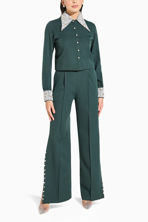 Green Pearl Pant Set