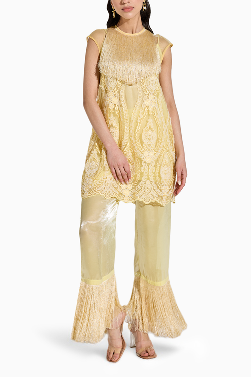 Beaded Lemon Fringe Set