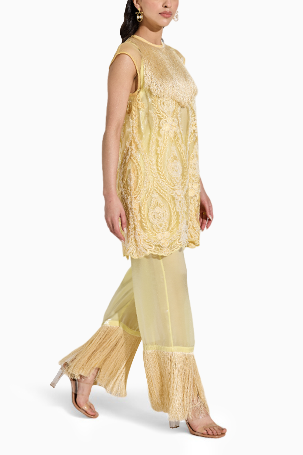 Beaded Lemon Fringe Set