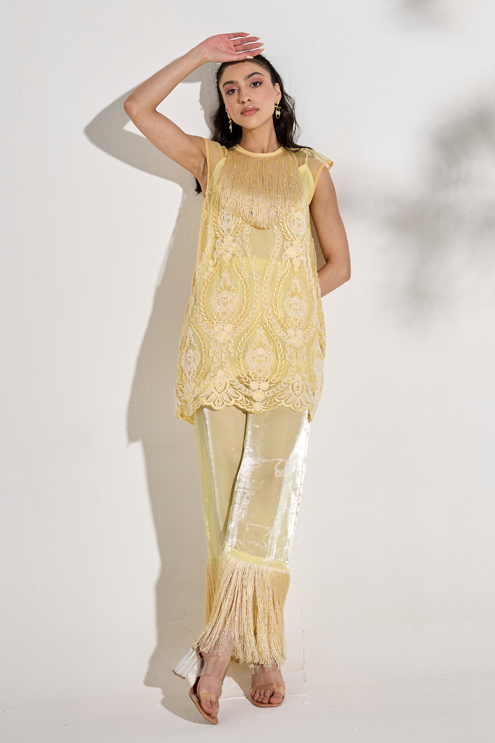 Beaded Lemon Fringe Set