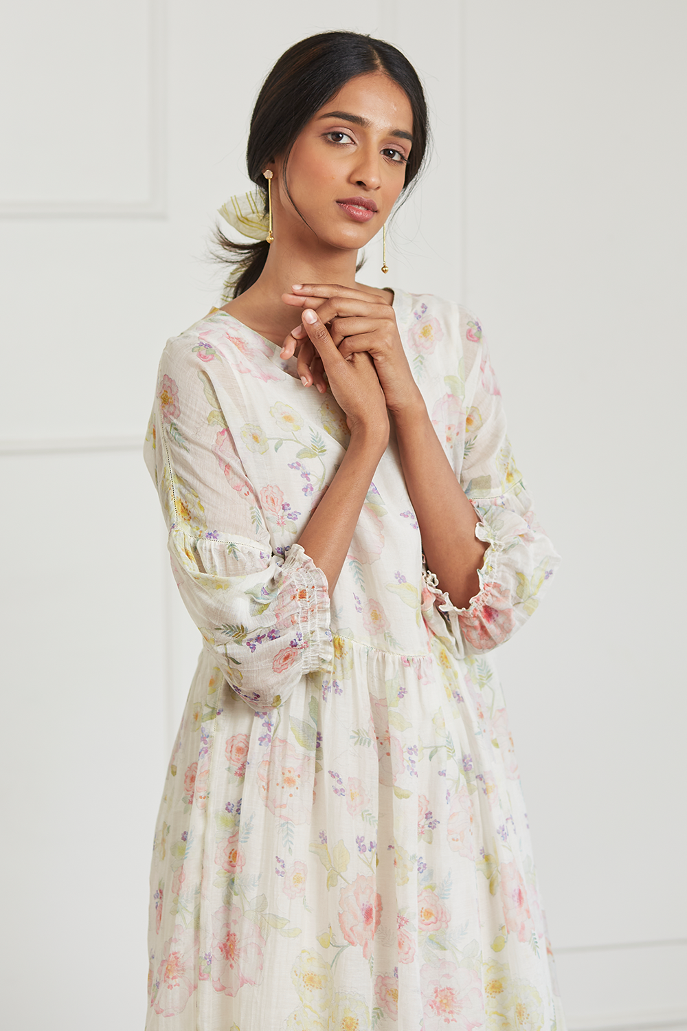 Joy Ivory Sooti Chanderi Dress