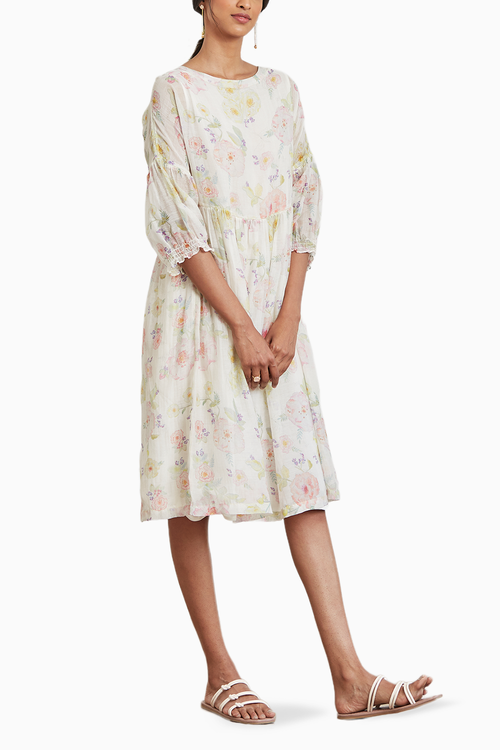 Joy Ivory Sooti Chanderi Dress