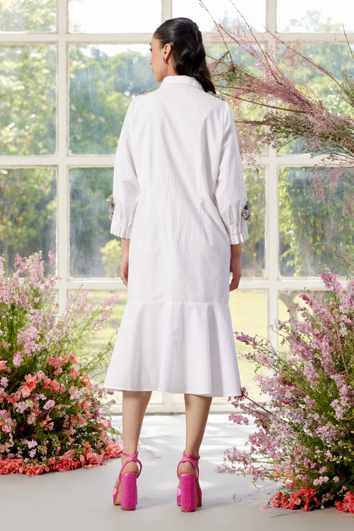 Kate White Midi Dress