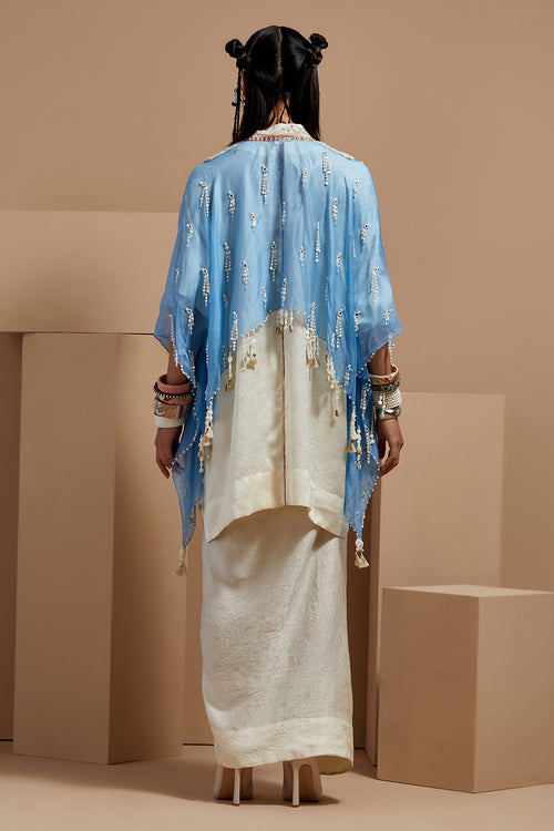 Aasmani Basque Veni Dupatta Jacket