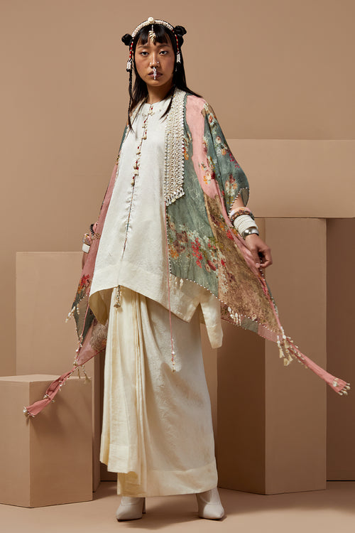 Multi Basque Veni Dupatta Jacket