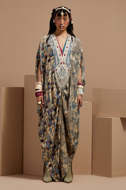 Multi Basque Vayu Kaftaan Jumpsuit