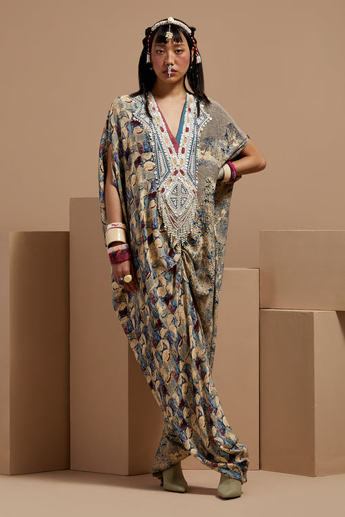 Multi Basque Vayu Kaftaan Jumpsuit