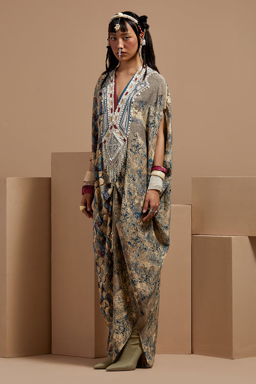 Multi Basque Vayu Kaftaan Jumpsuit