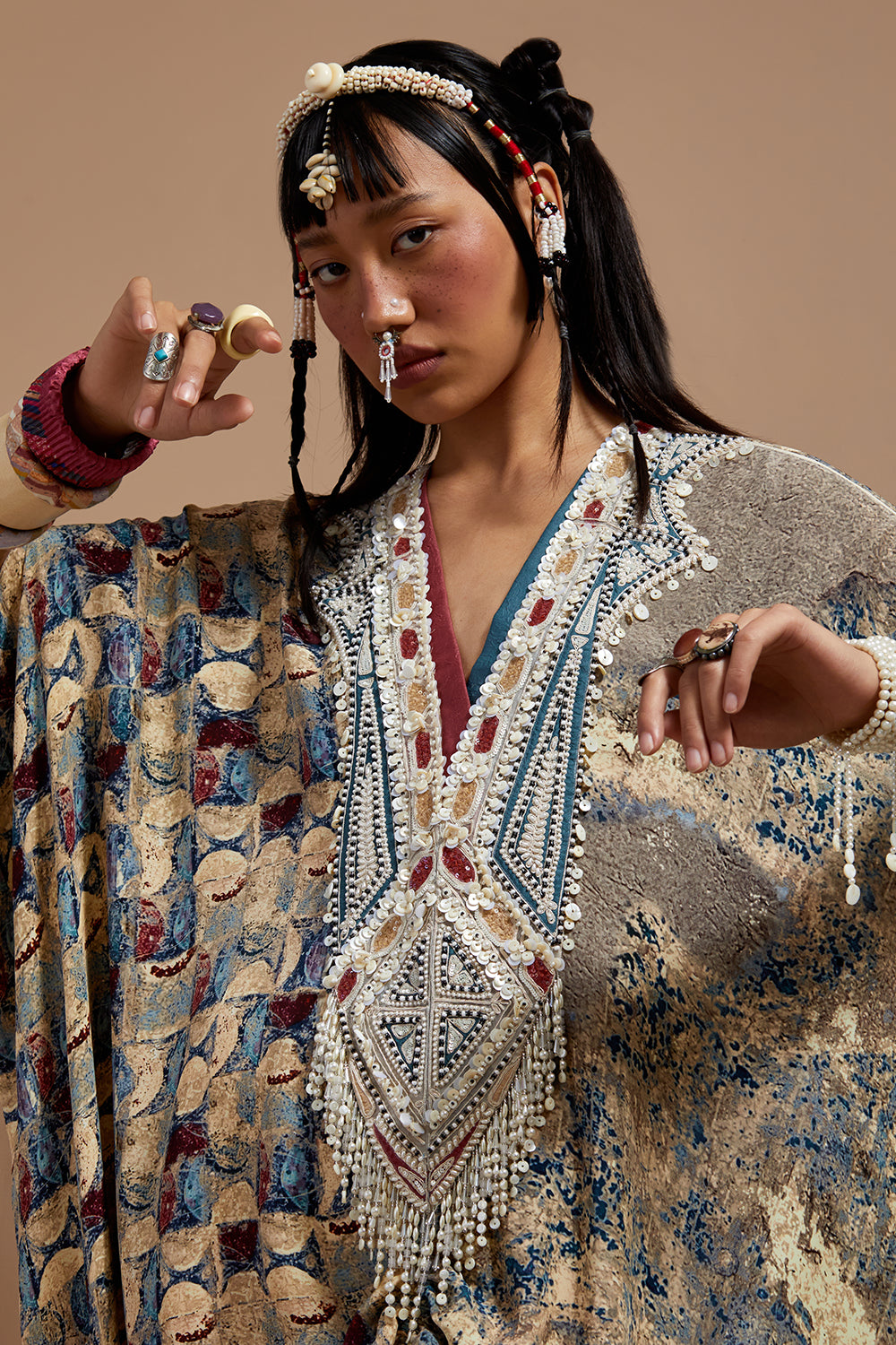 Multi Basque Vayu Kaftaan Jumpsuit