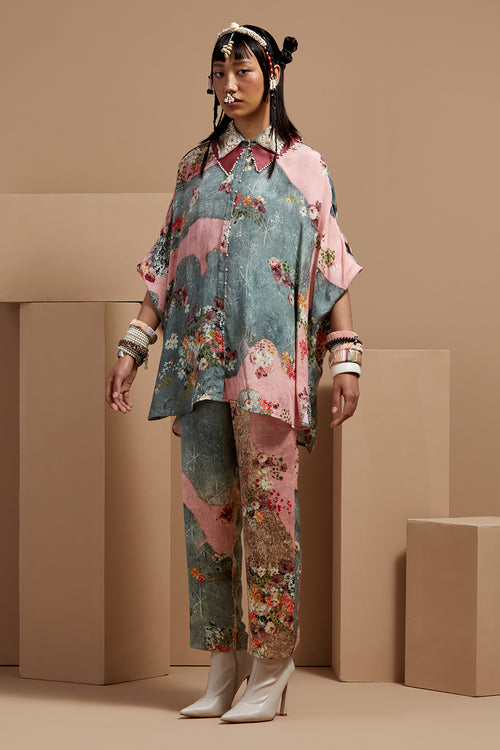 Multi Basque Mandala Shirt With Pants