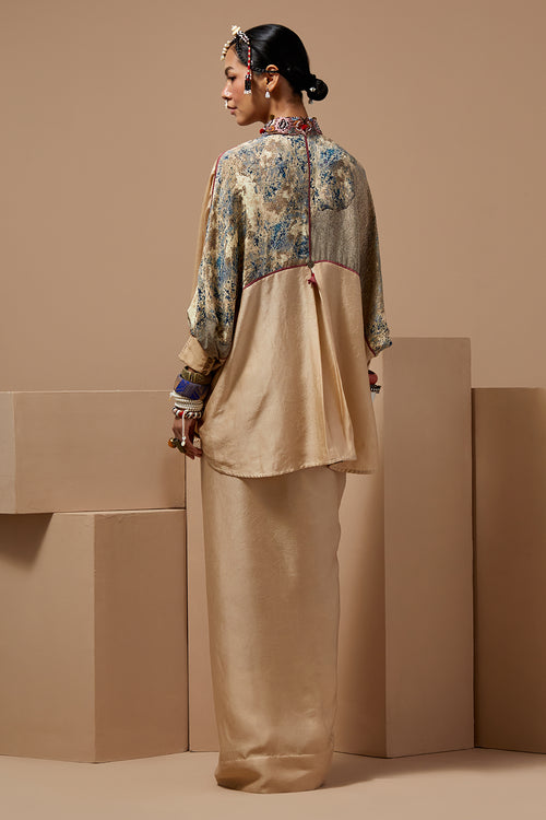 Ecru Basque Mandala Shirt Set