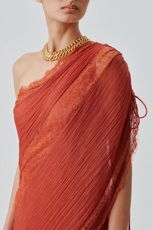 Salmon Orange Ira Dress
