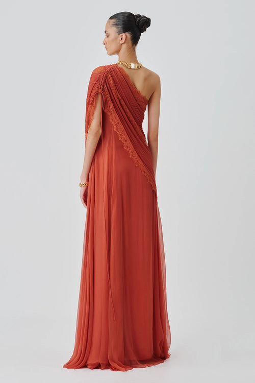 Salmon Orange Ira Dress