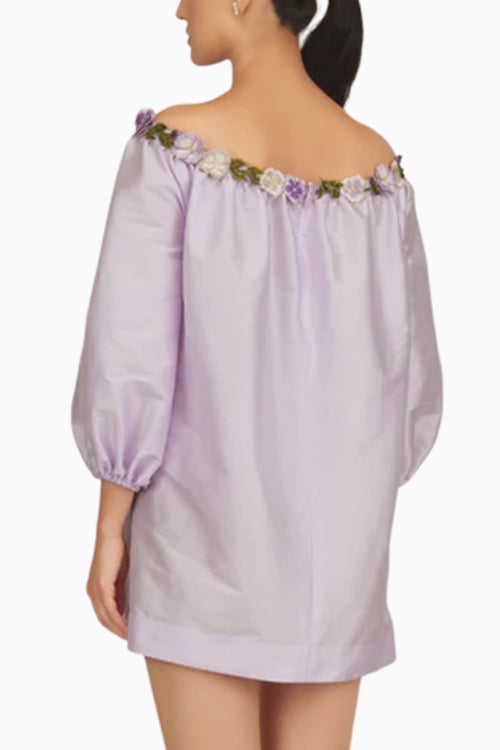 Taffeta Off Shoulder Dress