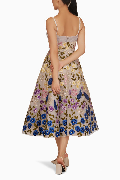 Ombre Floral Midi with Belt