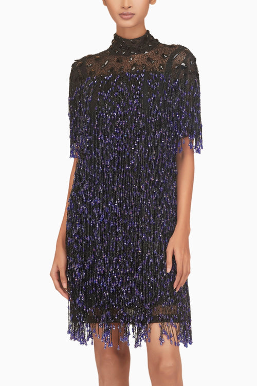 Blue Fringe Dress