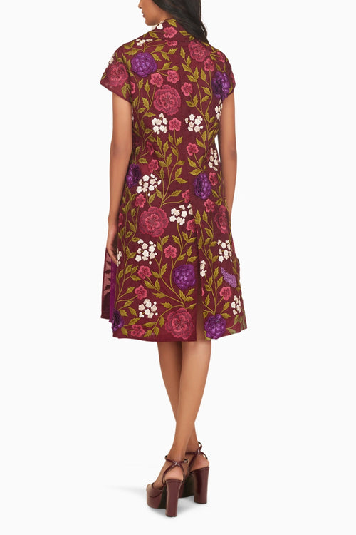 Floral Trench Coat With Slip