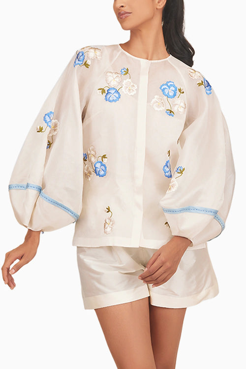 Bishop Organza Top With Slip