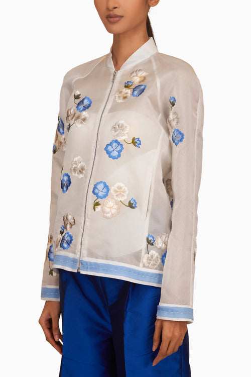 Ivory Bomber Jacket