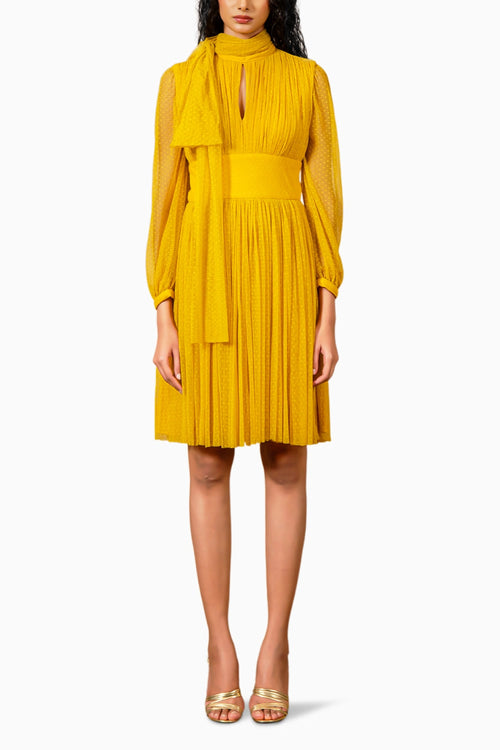 Yellow Polka Dress
