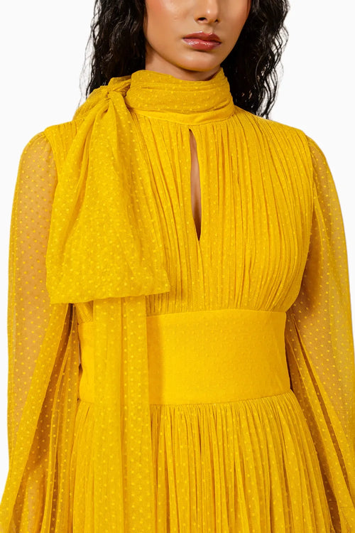 Yellow Polka Dress