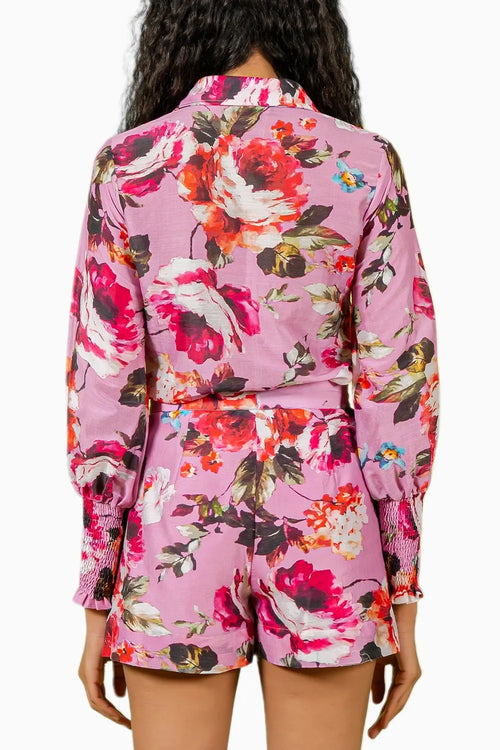 Purple Floral Print Co-ord Set