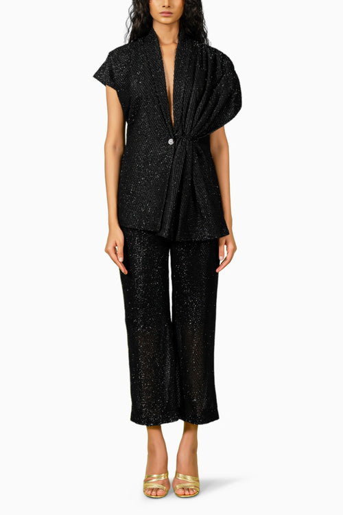 Black Dotted Co-ord Set