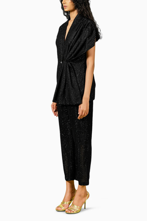 Black Dotted Co-ord Set