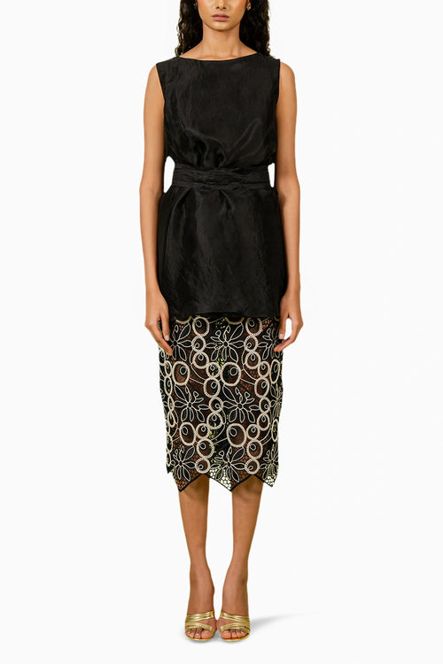 Black White Lace Shirt