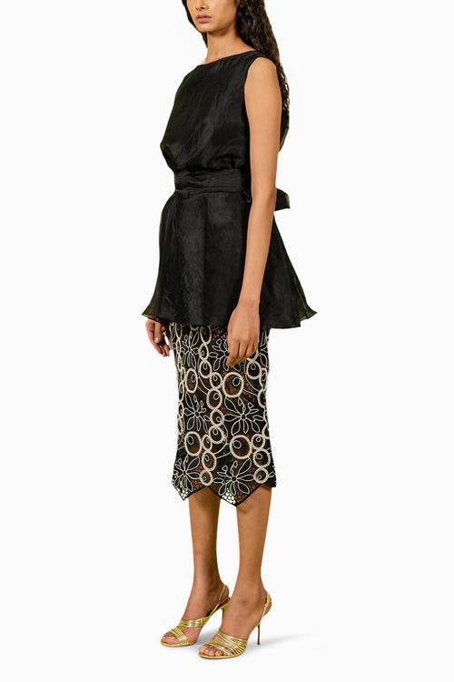 Black White Lace Shirt