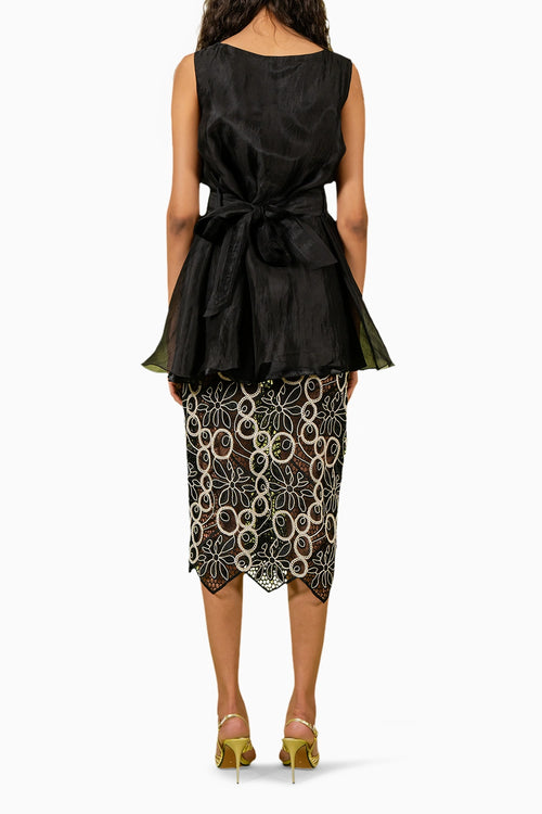 Black White Lace Shirt