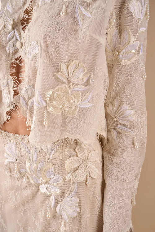 Floral Fringe Lace Jacket