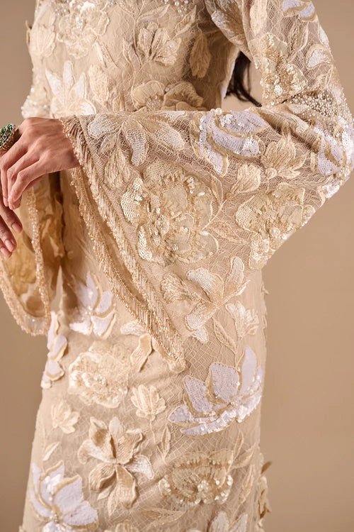 Floral Lace Sequin Gown