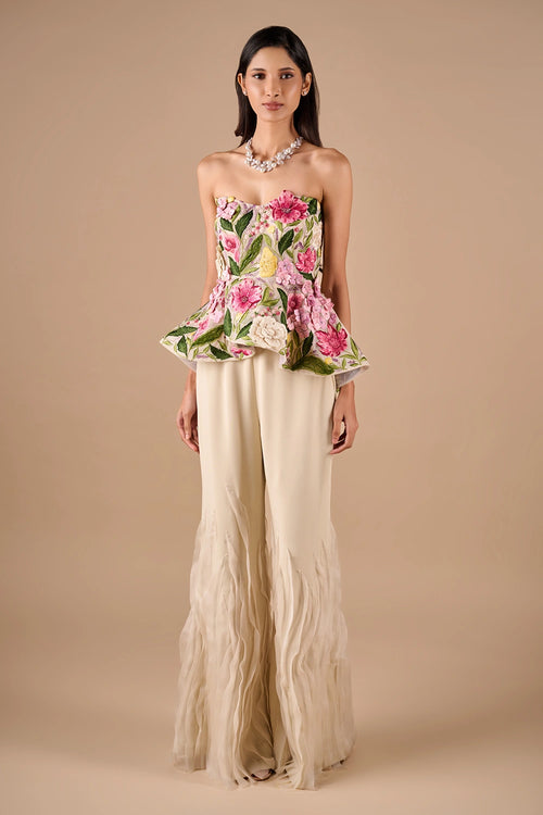 Textured Flare Pants