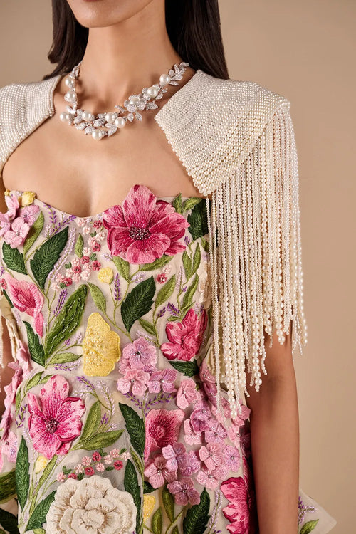 Pearl Fringe Capelet