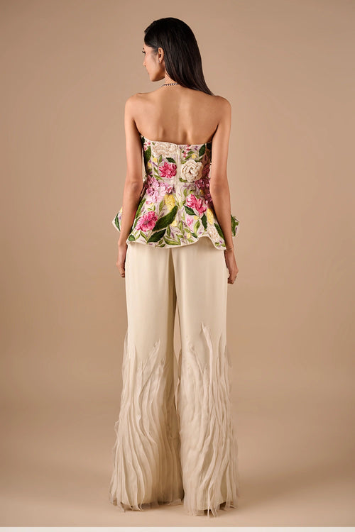 Textured Flare Pants