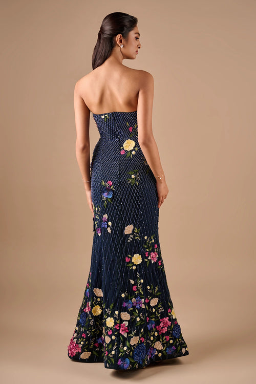 Bridal Drape Column Gown