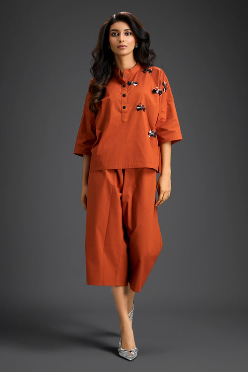 Rust Cotton Co-ord Set