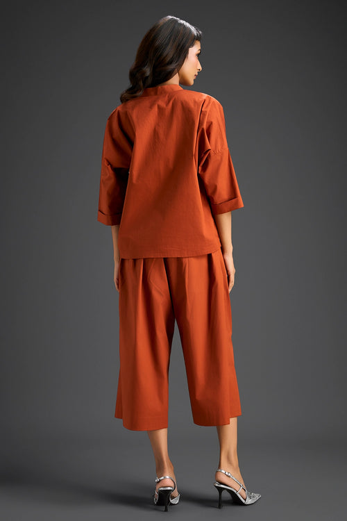 Rust Cotton Co-ord Set