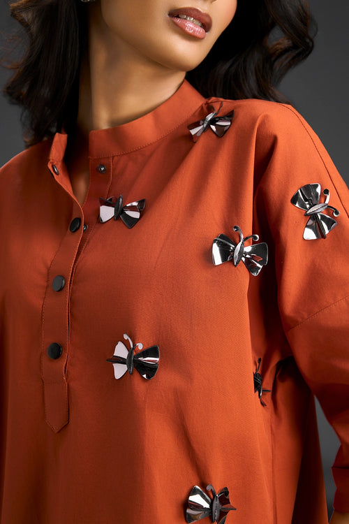 Rust Cotton Co-ord Set