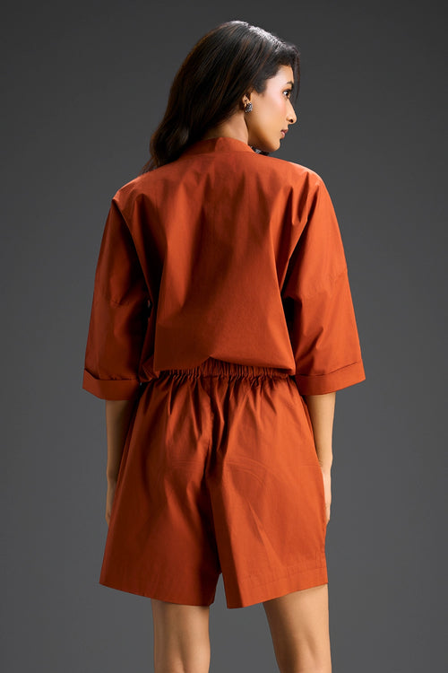 Rust Butterfly Embellished Co-ord Set