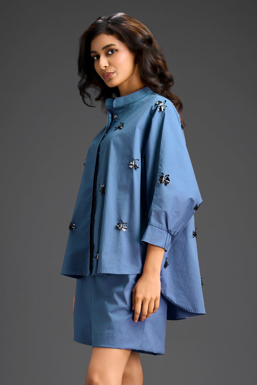 Blue Cotton Co-ord Set