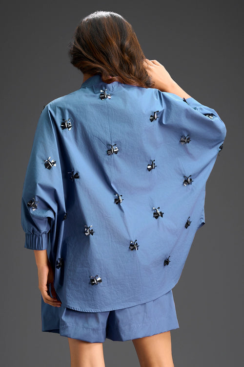 Blue Cotton Co-ord Set