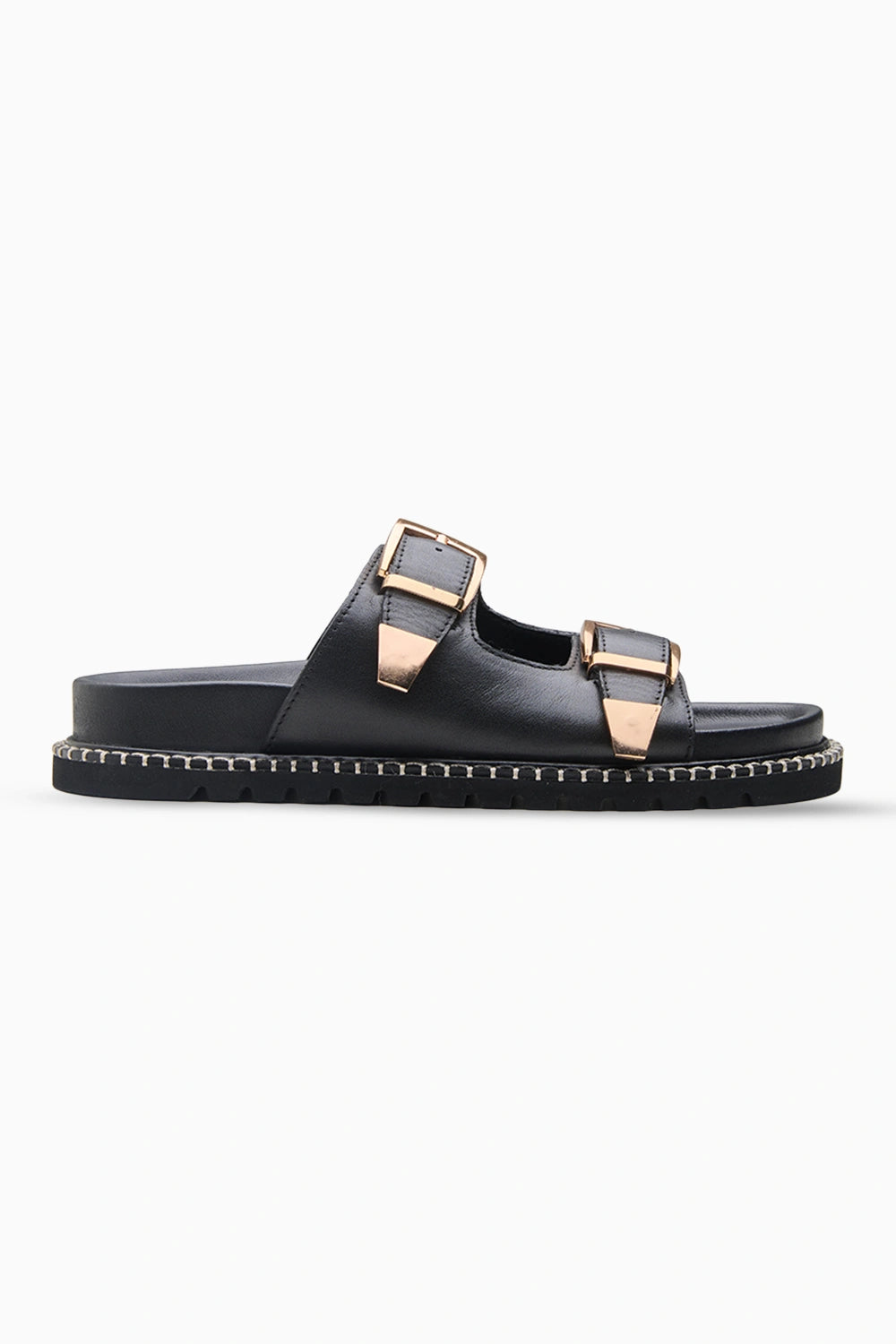 Stitch Black Sandal