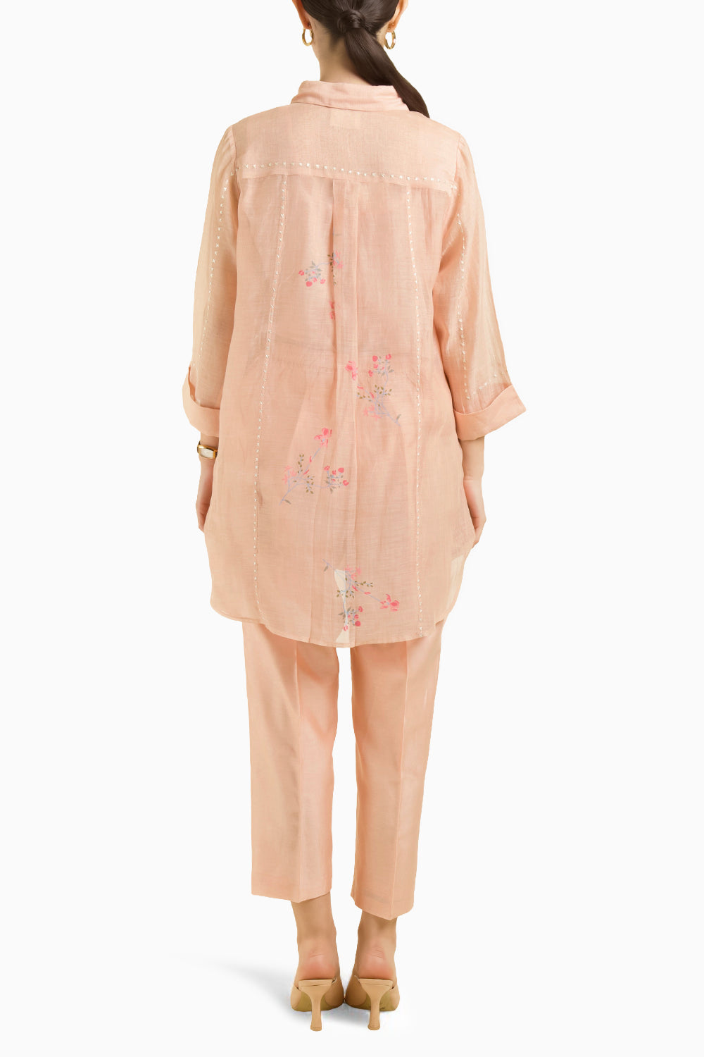 Old Rose Shirt with Straight Pant