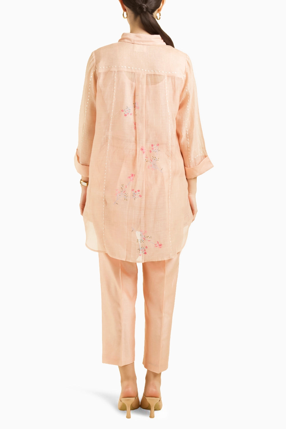 Old Rose Shirt with Straight Pant