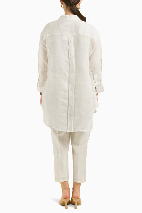 Ivory Country Shirt with Straight Pant