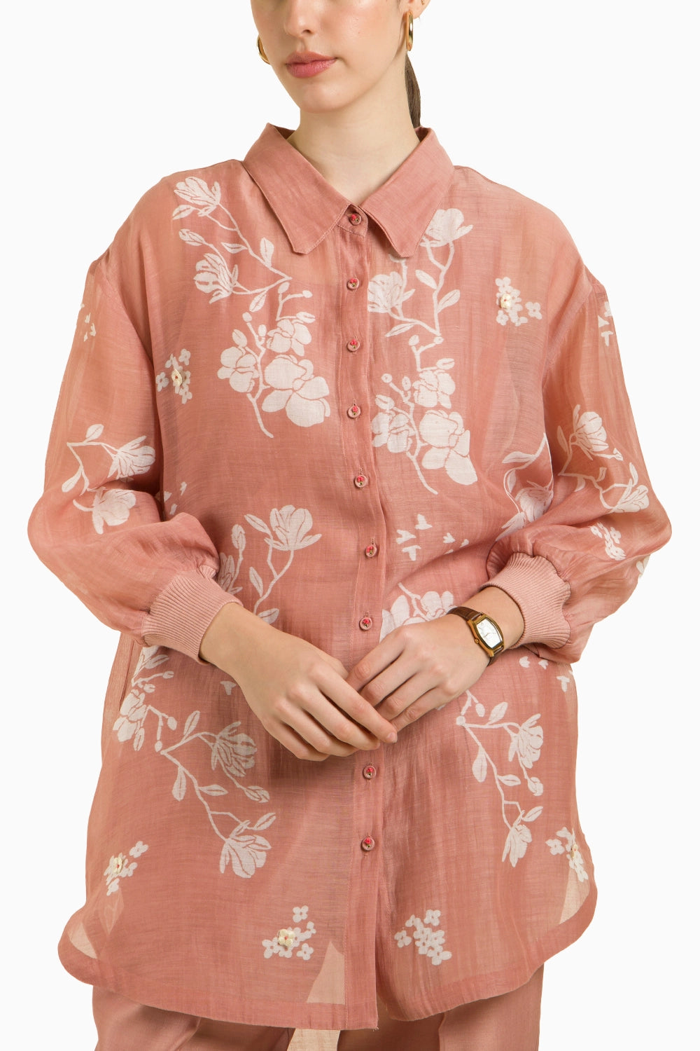 Drop Shoulder Shirt with Straight Pant